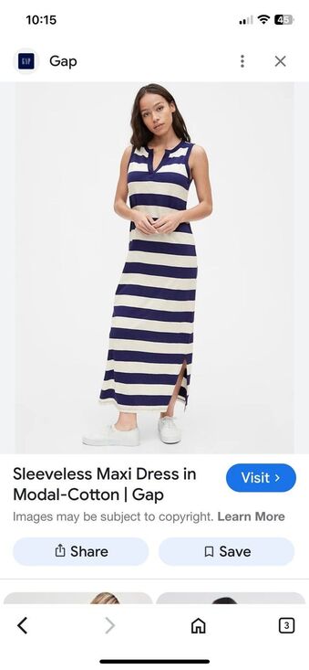Agape Dresses & Skirts - Gap Sleeveless Striped Maxi Dress, XS Nautical Coastal Sporty Americana